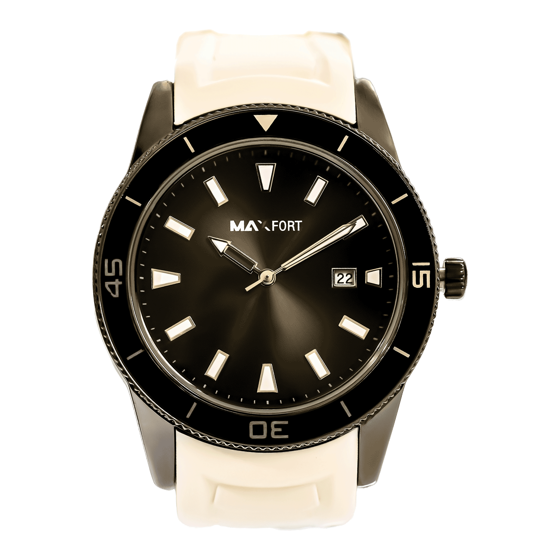 14 مچی اورجینال مردانه مکس فورت (MAXFORT) MX-9005G سفید/ مشکی - Image 1