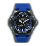 ساعت مچی اورجینال مردانه دوزمانه مکس فورت MAXFORT  MX8101-0-0 مشکی /آبی
