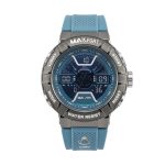 ساعت مچی اورجینال مردانه دوزمانه مکس فورت MAXFORT  MX8067-3-0 سبزآبی