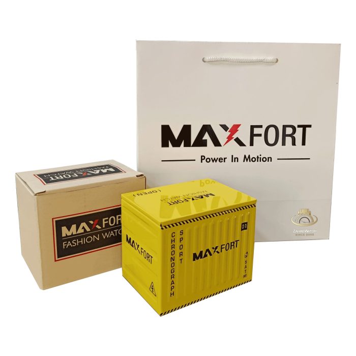 ساعت مچی اورجینال مردانه دوزمانه مکس فورت MAXFORT  MX8075-0-0-MIN قرمز / مشکی - Image 2